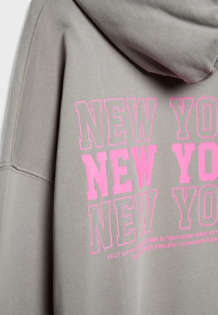 Толстовка с капюшоном с эффектом выцветания- Заказать в России