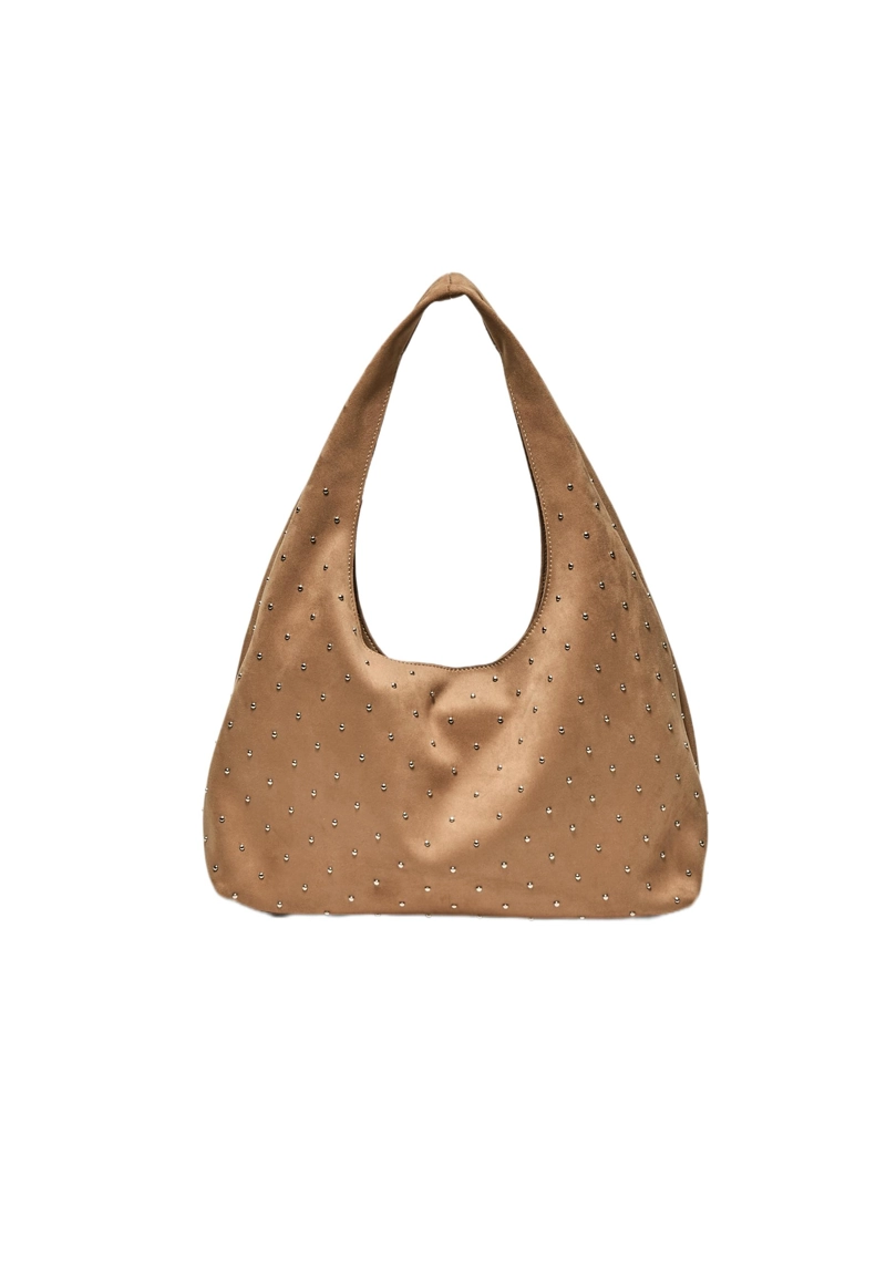 Мягкая сумка на плечо с блестящей отделкой