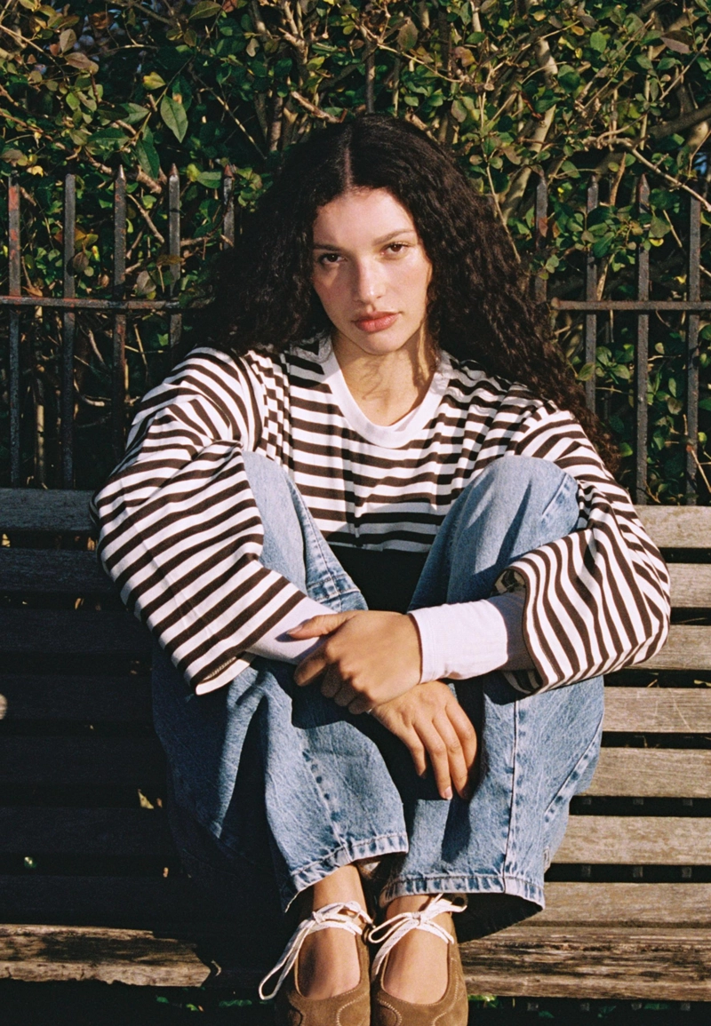 Спортивные балетки из кожи