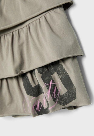 Мини-юбка с воланами и позиционным принтом- Заказать в России