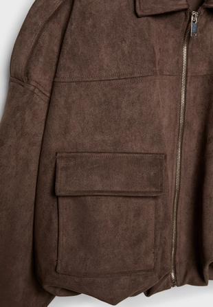 Куртка-баллон из искусственной замши- Заказать в России