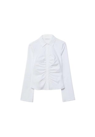 Рубашка из бенгалина со сборками- Заказать в России