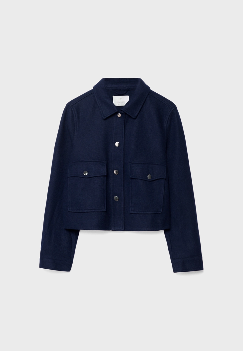 Укороченная куртка из мягкой ткани