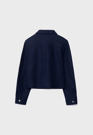 Укороченная куртка из мягкой ткани- Заказать в России