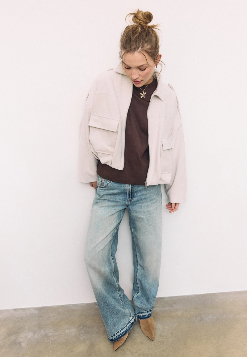 Куртка-баллон из искусственной замши