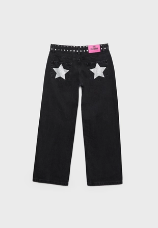 Jeans low waist straight studs One Dilemma- Заказать в России