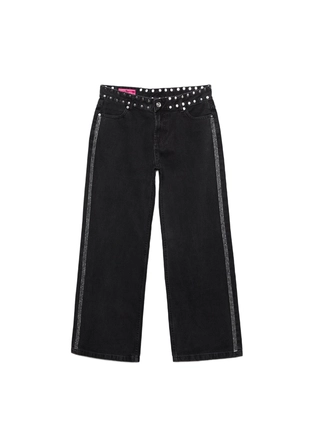 Jeans low waist straight studs One Dilemma- Заказать в России