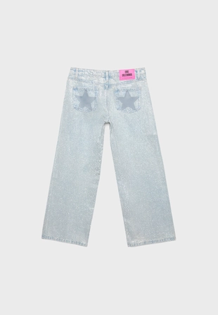 Lowrise straightleg jeans with rhinestones One Dilemma- Заказать в России