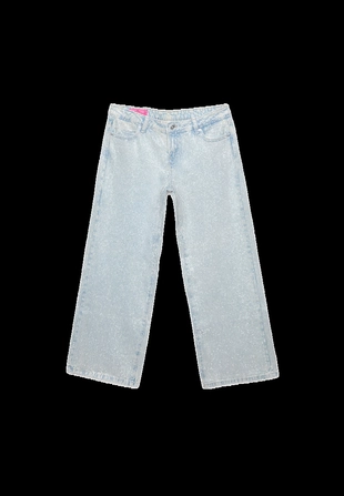 Lowrise straightleg jeans with rhinestones One Dilemma- Заказать в России