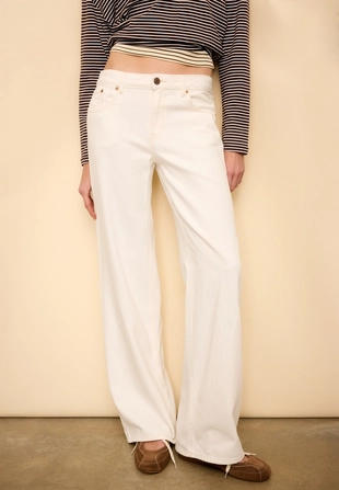 Джинсы D91 из твила с низкой посадкой и широкими штанинами- Заказать в России