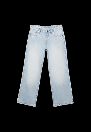 Джинсы с низкой посадкой, прямые, с карманами и заклепками- Заказать в России