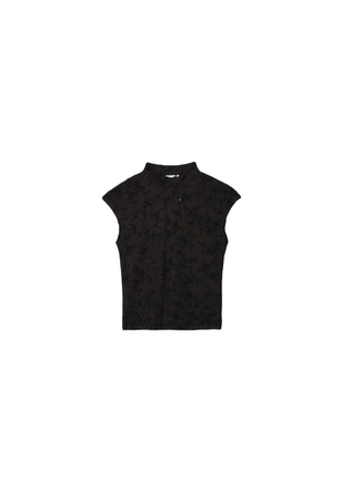 Флокированная футболка в стиле ципао- Заказать в России