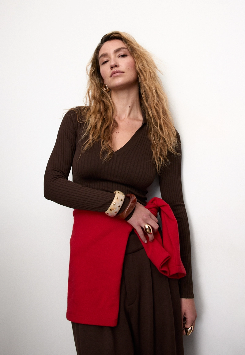 Бесшовная футболка-поло