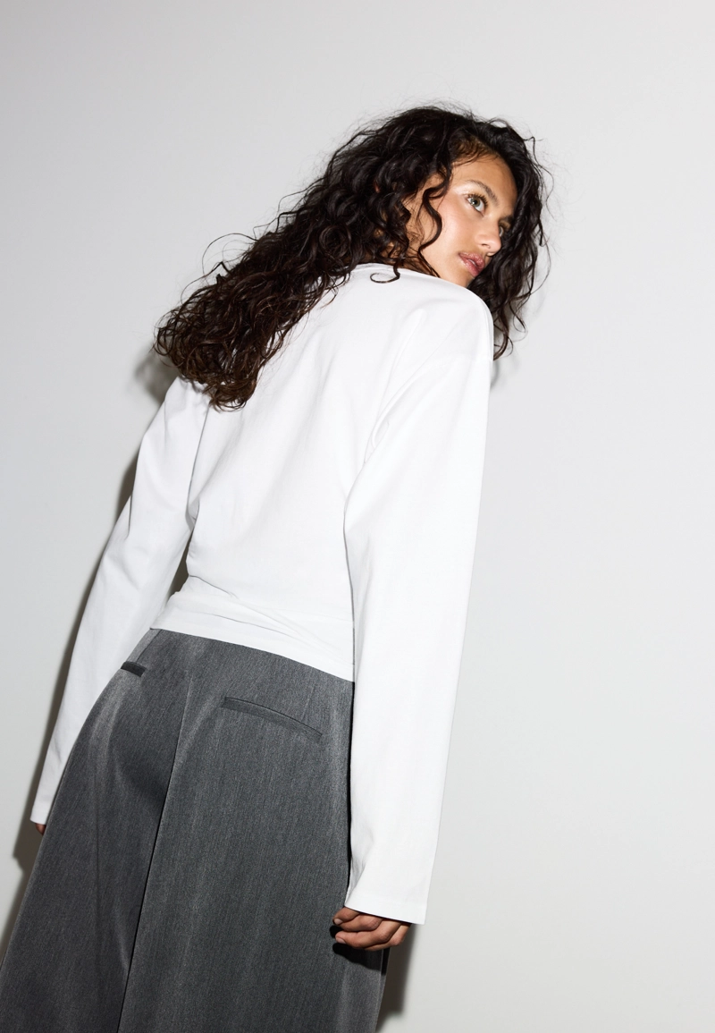 Лонгслив с драпировкой