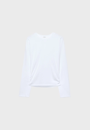 Лонгслив с драпировкой- Заказать в России