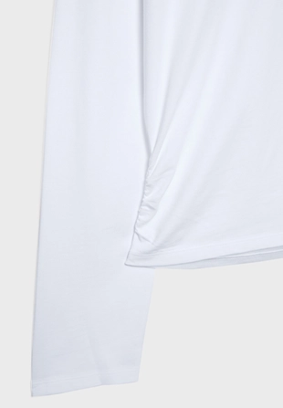 Лонгслив с драпировкой- Заказать в России