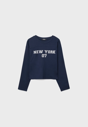 Футболка с принтом и рукавами в стиле кимоно- Заказать в России