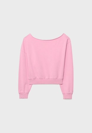 Укороченная толстовка с эффектом потертости- Заказать в России