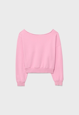 Укороченная толстовка с эффектом потертости- Заказать в России