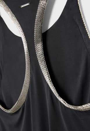 CUPRO TSHIRT WITH RHINESTONES ONE DILEMMA- Заказать в России