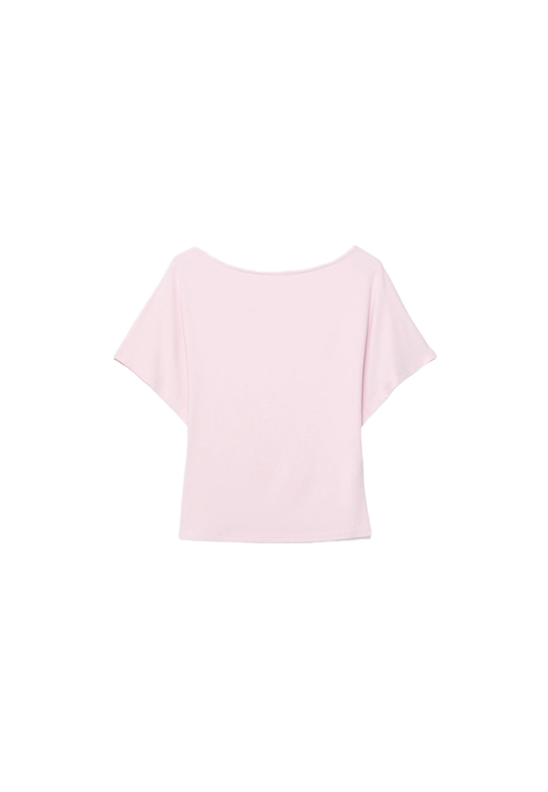 Футболка с вырезом-лодочкой и короткими рукавами