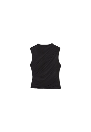 Футболка из присборенной полупрозрачной ткани- Заказать в России