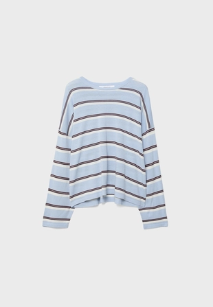 Тонкий трикотажный свитер в полоску- Заказать в России