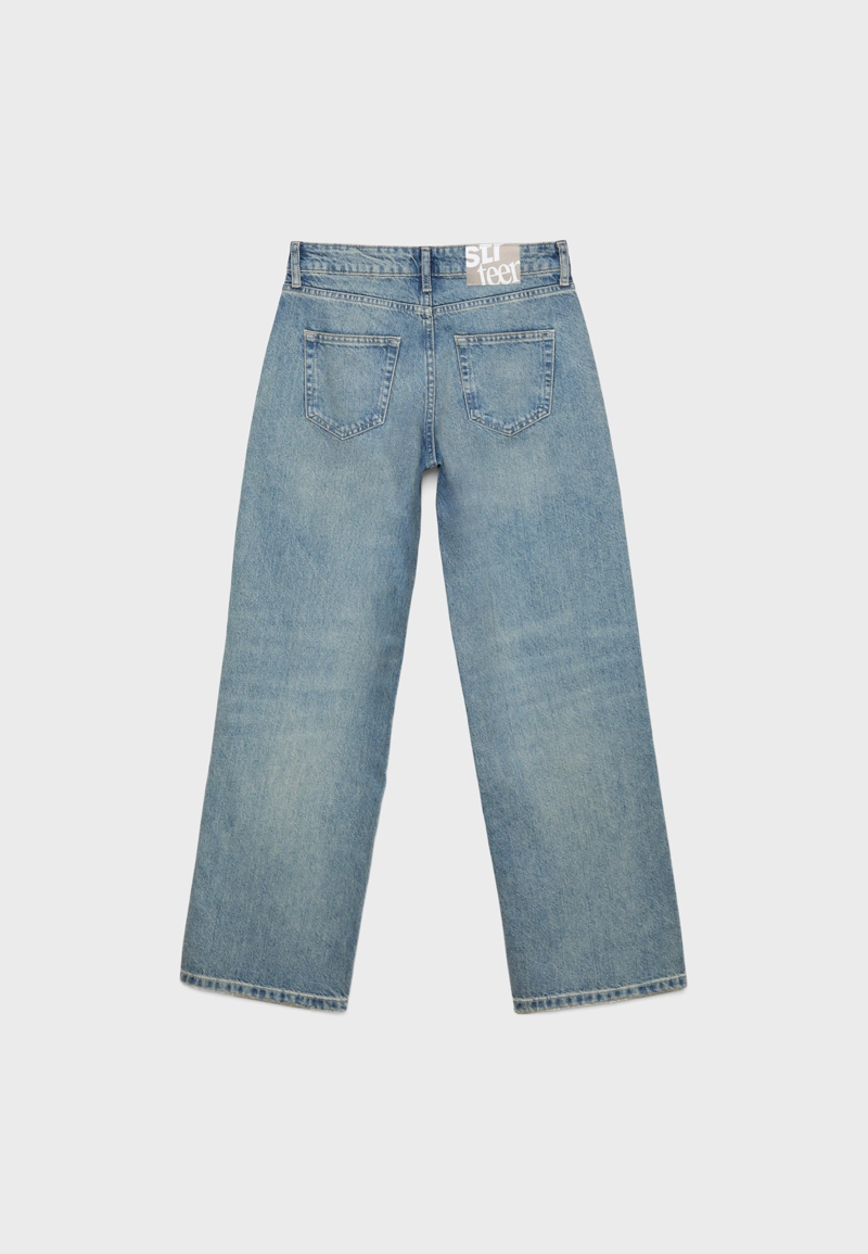 Джинсы-barrel со средней посадкой