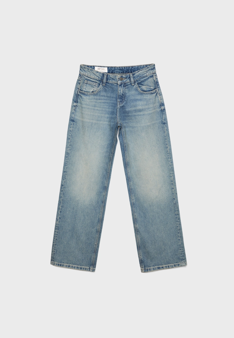 Джинсы-barrel со средней посадкой