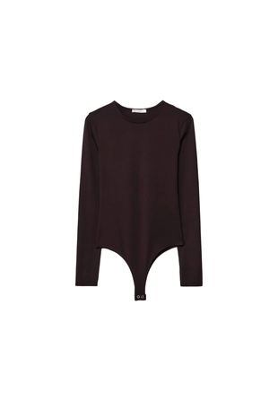 Боди с длинными рукавами из полиамида- Заказать в России