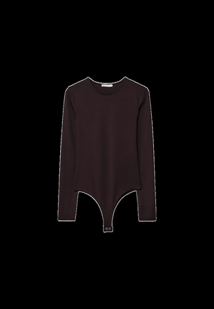 Боди с длинными рукавами из полиамида- Заказать в России