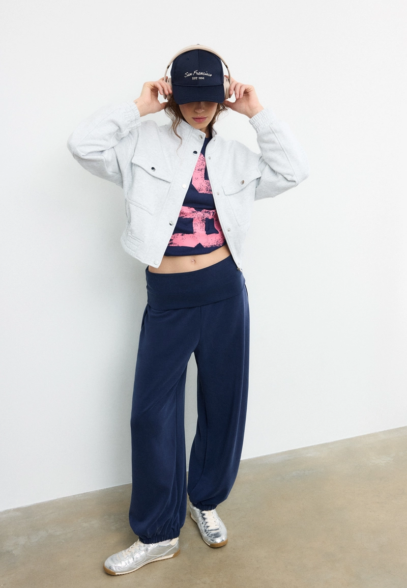 Флисовая куртка с высоким воротником