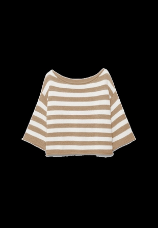 Трикотажный свитер с вырезом-лодочкой- Заказать в России