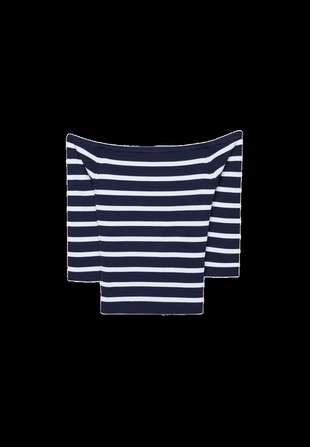 Трикотажный свитер в полоску облегающего кроя- Заказать в России