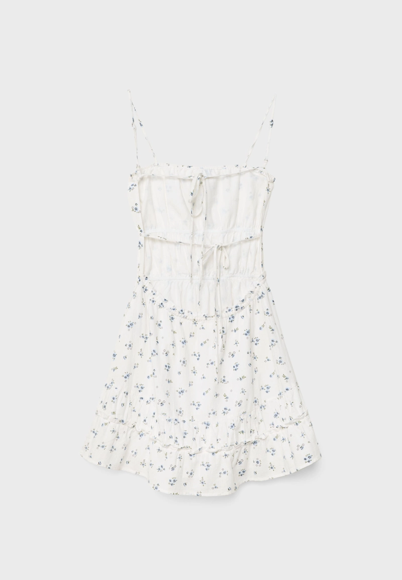 Платье на бретельках с принтом