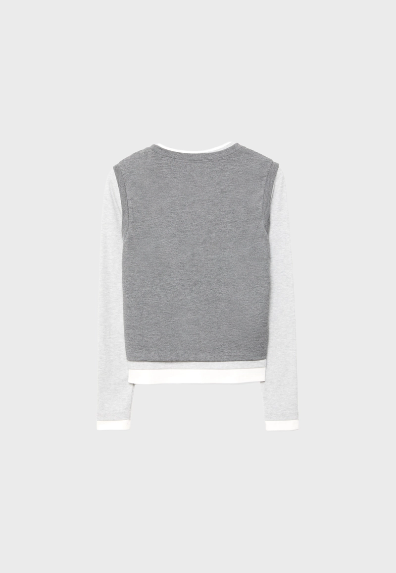 Лонгслив с эффектом многослойности