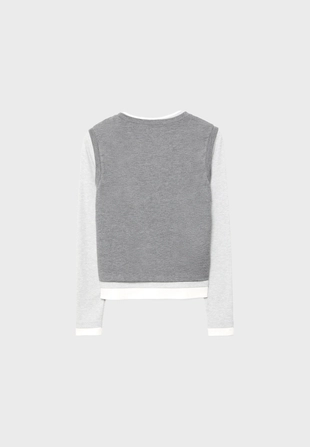 Лонгслив с эффектом многослойности- Заказать в России