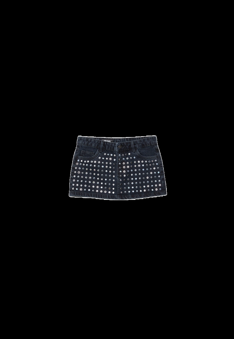 Джинсовая юбка с заклепками