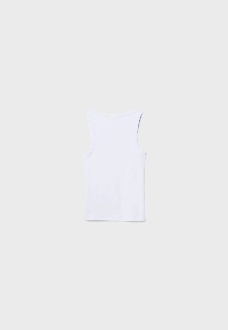 Майка-спина-борцовка в рубчик