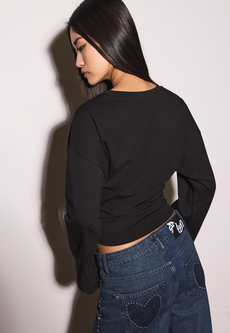 Футболка с рукавами в стиле кимоно