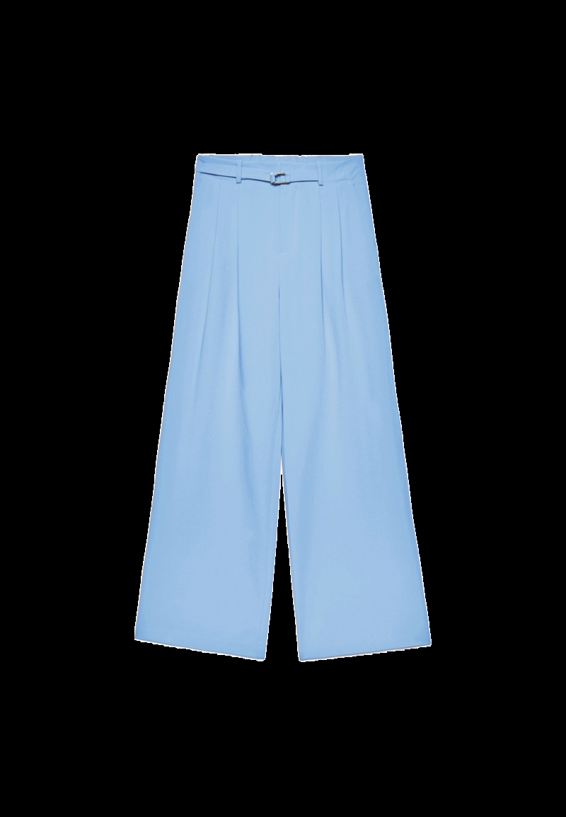 Широкие брюки с пряжкой