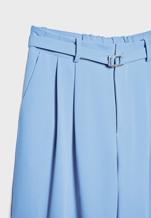 Широкие брюки с пряжкой- Заказать в России