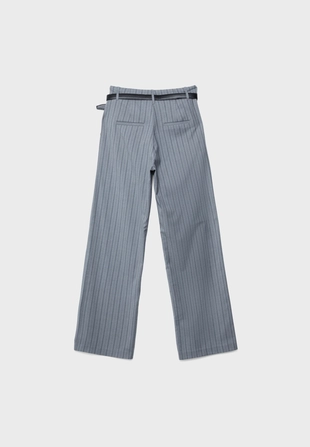 Прямые струящиеся брюки с поясом- Заказать в России