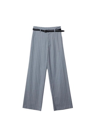 Прямые струящиеся брюки с поясом- Заказать в России