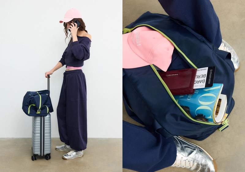 Сумка с контрастной отделкой