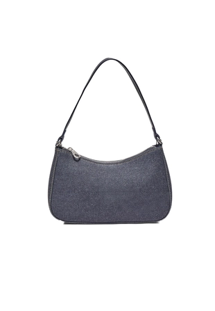 Джинсовая сумка-полумесяц- Заказать в России