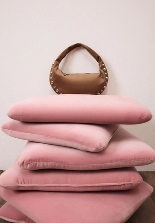 Сумка через плечо с заклепками из искусственной замши- Заказать в России