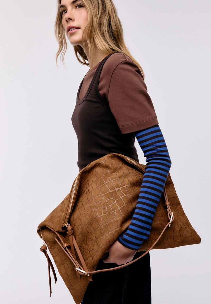 Мягкая сумка на плечо на молнии