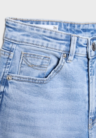 Укороченные джинсы клеш D78- Заказать в России