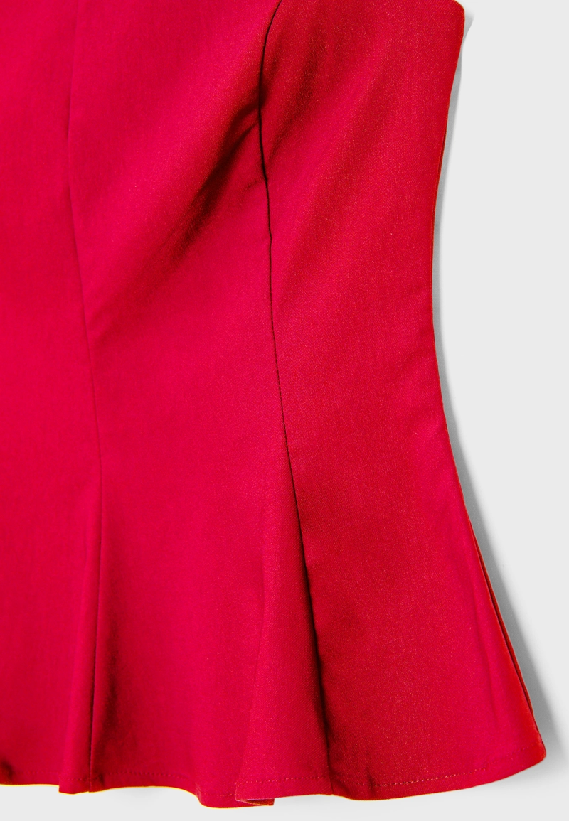 Топ без рукавов с баской